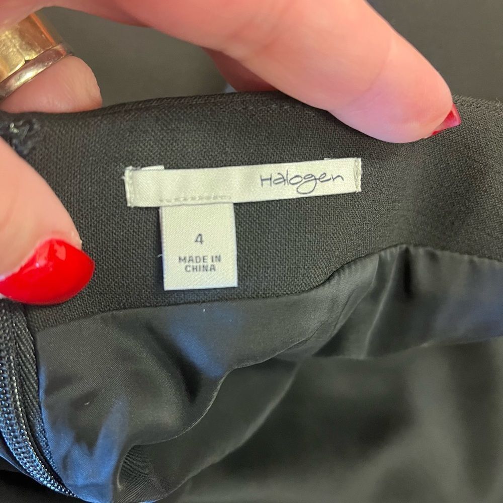 Halogen Classic Black Scuba Pencil Skirt sz 4 NWT - Picture 5 of 7